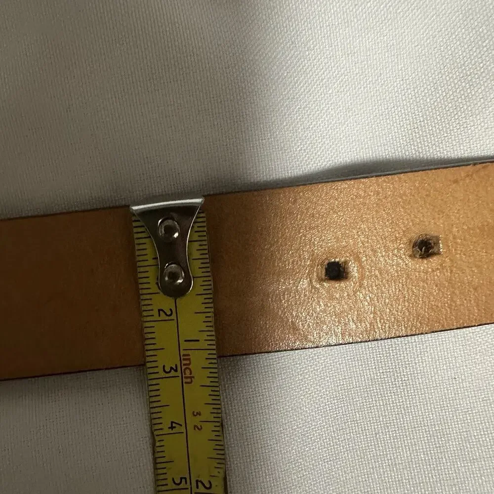 Dsquared2 Women’s Belt Ostrich Leather Brown Size MD Made In Italy